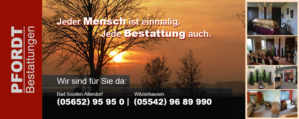 Pfordt Bestattungen Bad Sooden-Allendorf Witzenhausen